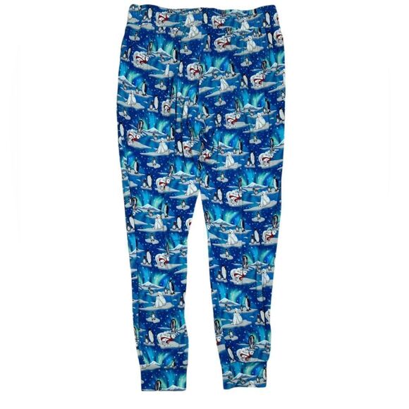 Free Birdies Womens Blue Polar Bear Print Comfy Bamboo Long Sleeve Pajama Set - Picture 7 of 10